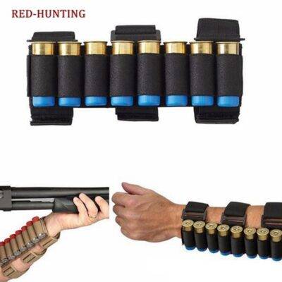 Tactical Airsoft Hunting Molle 8 Rounds GA Shot gun Shells Holder Shooting Arm Band 12 Gauge Bullet Ammo Cartridge Pouch Fishing,Hunting,Camping Hunting Accessories Hunting World