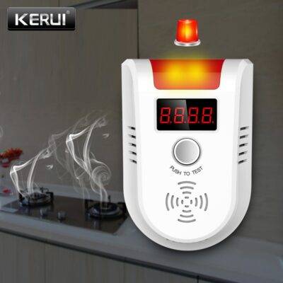 KERUI GD13 LPG GAS Detector Alarm Wireless Digital LED Display Natural Leak Combustible Gas Detector For Home Alarm System Smart Home World Smart Home,DIY Crafts Smart Wifi Sensors