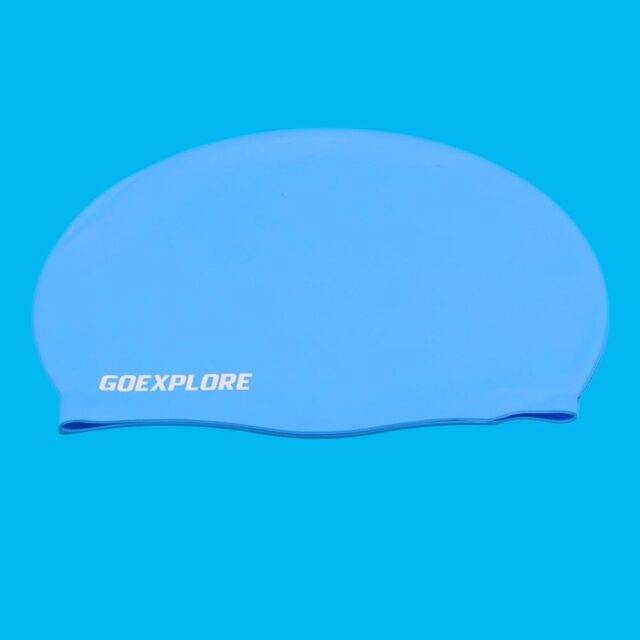 Swimming Cap Men Women Adult Free size Elastic Silicon Rubber Waterproof Protect Ears Long Hair Swimming Caps Swimming World Swimming,Surfing,Diving